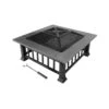 TOUGH MASTER Prime Fire Pit BBQ Outdoor Garden Heater 32” / 81cm Square Steel For Floor Or Table Top