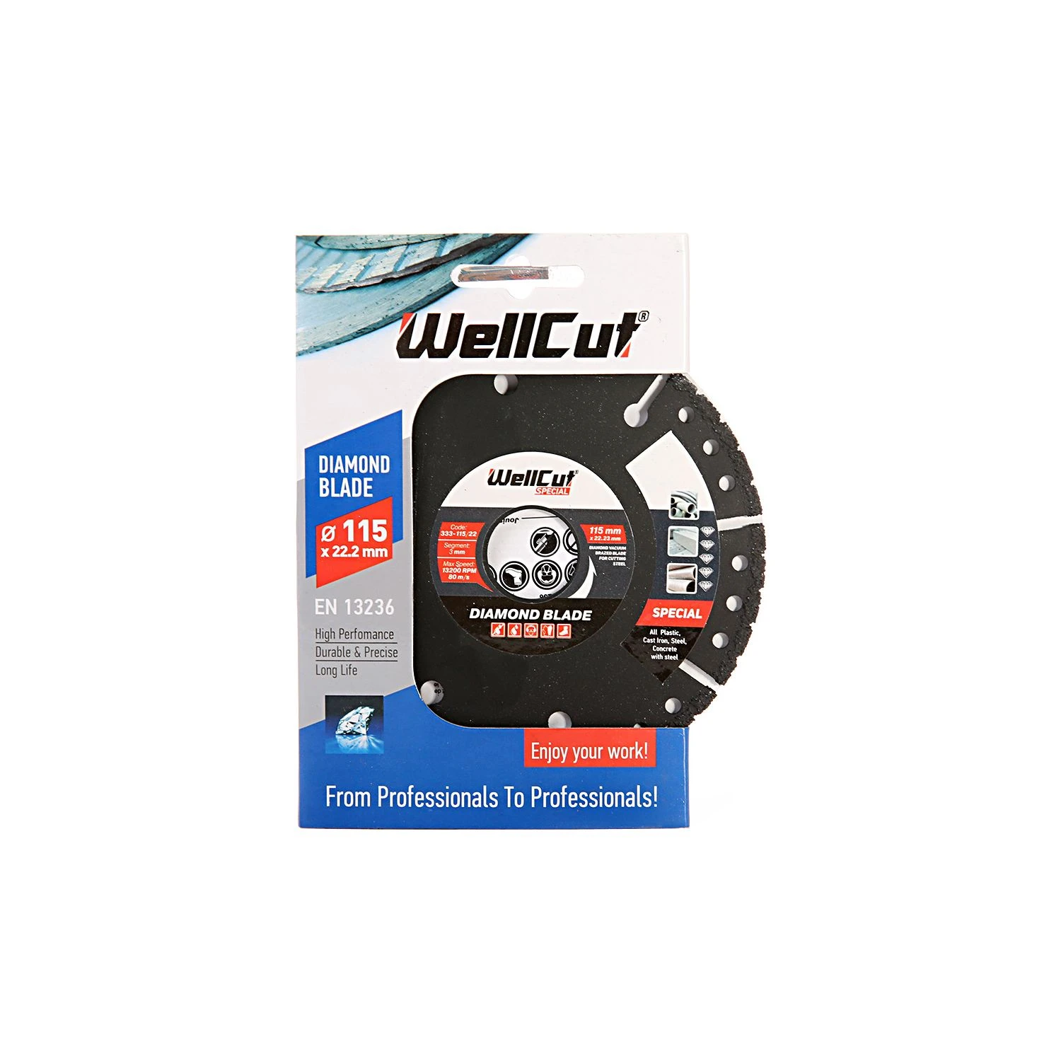 WellCut Diamond Blade Special Plastic 115mm X 22mm Bore 0.23mm Thickness 333-115/22 - Image 2