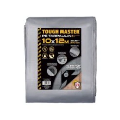 TOUGH MASTER® Water Resistant Tarpaulin 10m X 12m Tarpaulin Sheet – Durable, Reinforced