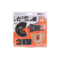 WellCut® Multi Tool Tiling Kit 4pc Multi Tool Tiling Set 80mm (WC-MTT4)