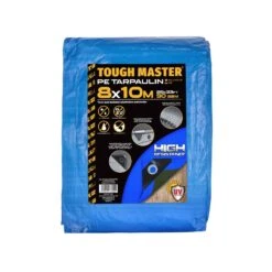 TOUGH MASTER® Water Resistant Tarpaulin 8m X 10m Tarpaulin Sheet – Durable, Reinforced