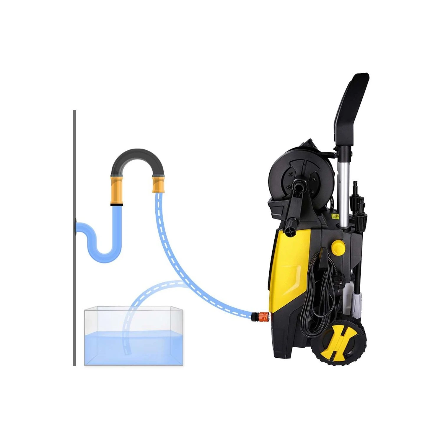 TOUGH MASTER® Pressure Washer Jet Power Patio Cleaner 160bar Lightweight - Image 13