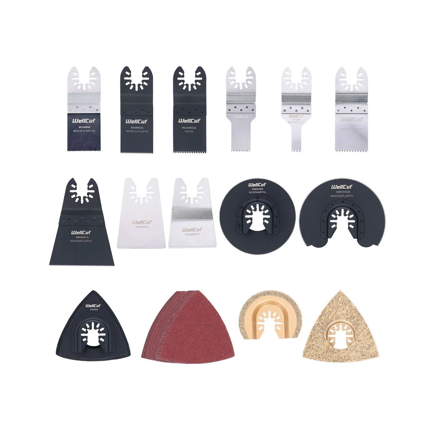 WellCut® Multi Tool Accessory Set 34 Pieces In Case - Quick Release (WC-MT34) - Image 4