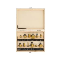 TOUGH MASTER® Router Bit Set TCT Tungsten Carbide Tipped ¼" Shank With Case - 12 Piece Set (TM-RB12W)