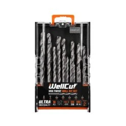 WellCut WC-HSS19PU 1-10mm Ultra High Quality HSS Twist Drill Bit Set With 19 Pieces