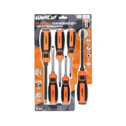WellCut WC-SDD6U Go-Through Screwdriver Set With 6 Pieces