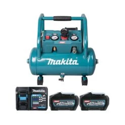 Makita AC001GT201 40Vmax XGT Cordless Brushless Air Compressor With 2 X 5.0Ah Batteries & Charger