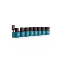 Makita B-54645 9 Piece Impact Socket Set 1/2" Drive With 1/2" Adapter