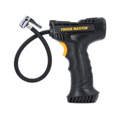 TOUGH MASTER® Car Tyre Inflator Portable Air Compressor, Compact Car Pump With 3 Nozzles, LED Light, LCD Display & Auto Stop - 50 Watts (TM-TC50B)