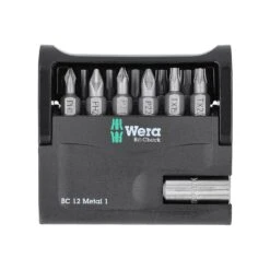 Wera WER057424 12 Piece Bit-Check PZ PH TX Hex Metal Bit Set - 05057424001