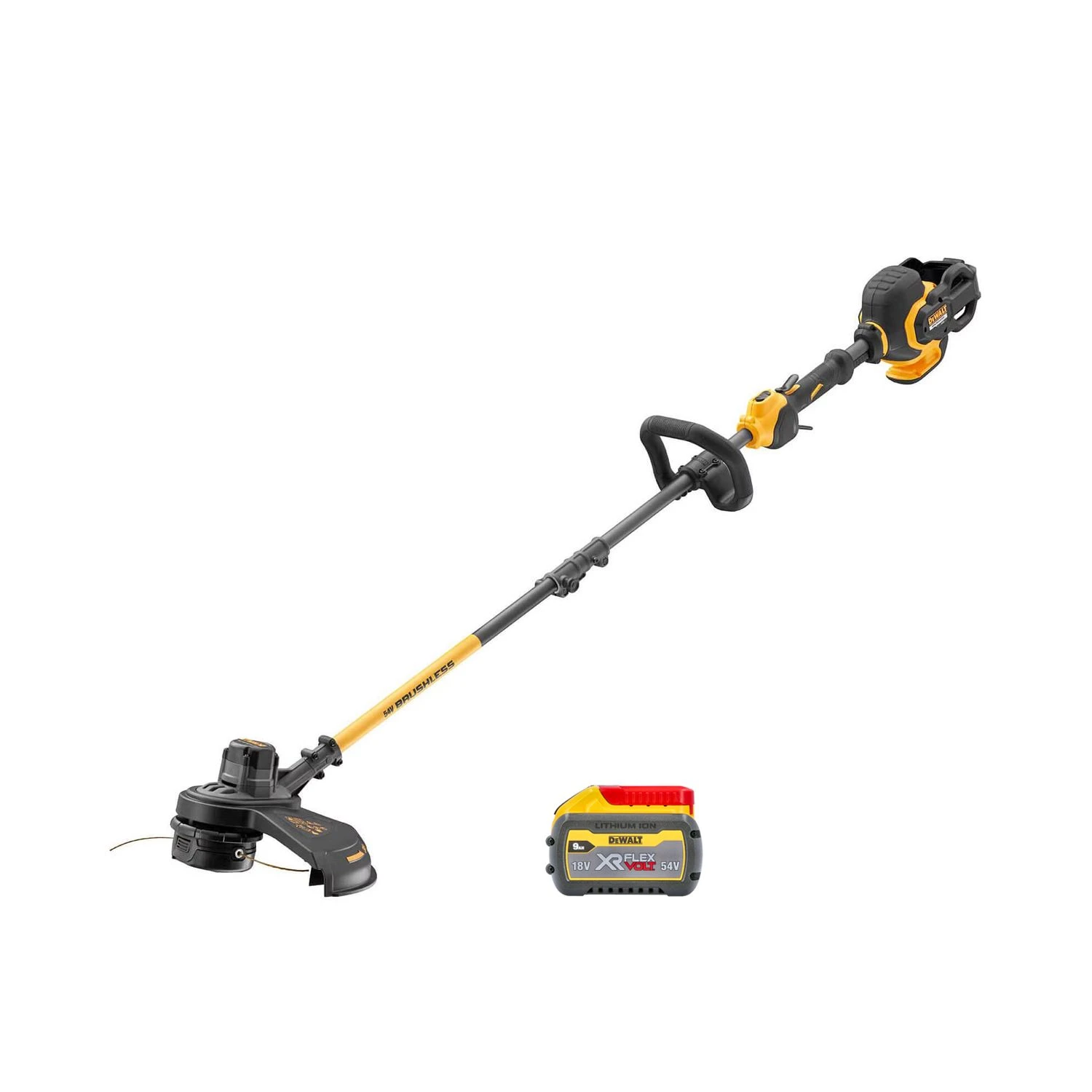 DeWalt DCM5713 54V XR Cordless Brushless FlexVolt String Trimmer With 1 X 9.0Ah Battery