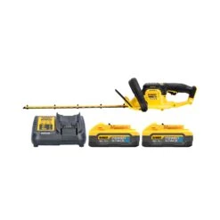 DeWalt DCMHT563 18V XR Cordless 55cm Hedge Trimmer With 2 X 5.0Ah Powerstack Batteries & Charger