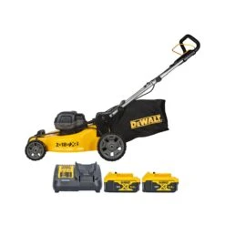 DeWalt DCMW564R 18V / 36V XR Cordless Brushless 480mm Lawn Mower With 2 X 5.0Ah Batteries & Charger