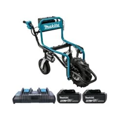 Makita DCU180PT2 18V Cordless Brushless Wheelbarrow With 2 X 5.0Ah Batteries & Twin Port Charger