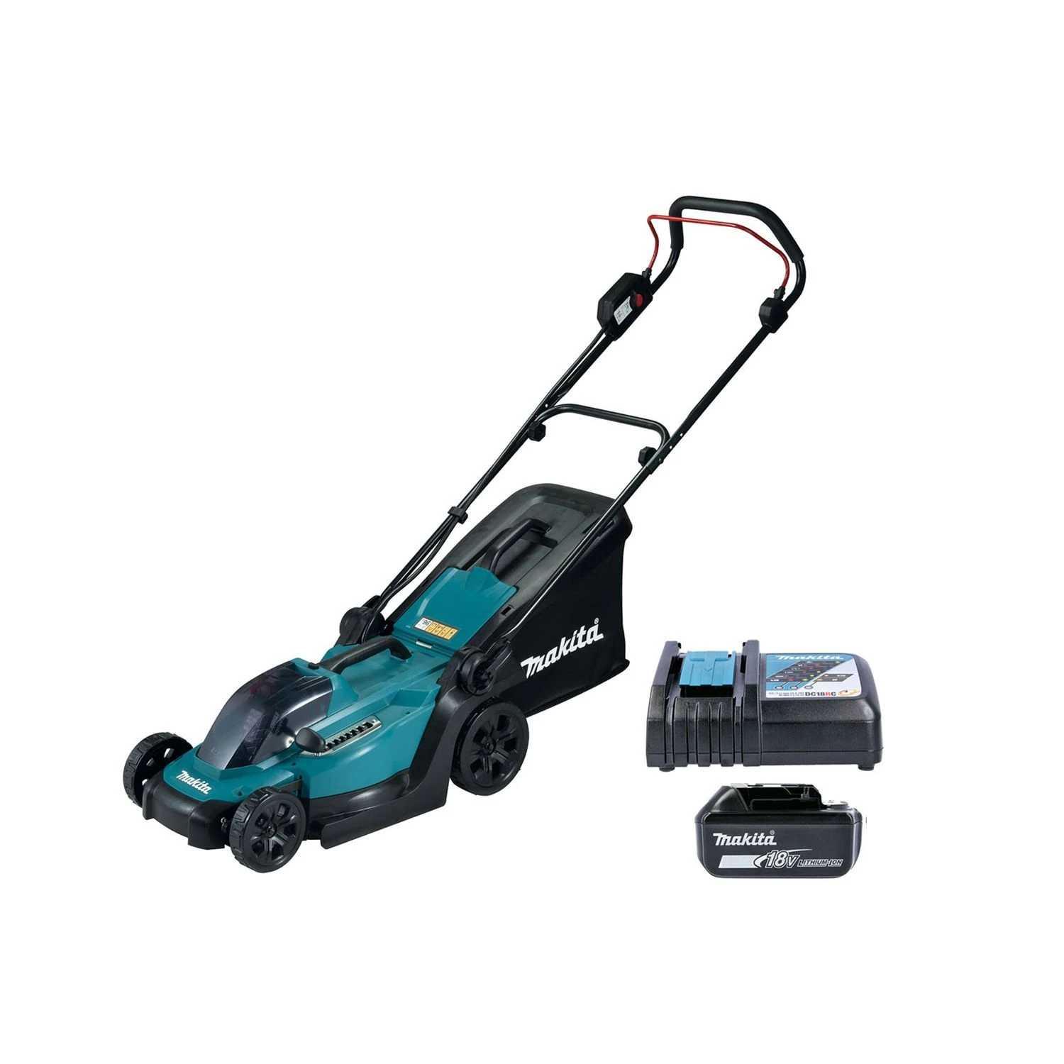 Makita DLM330 18V LXT Cordless 330mm Lawn Mower With 1 X 5.0Ah Battery & Charger
