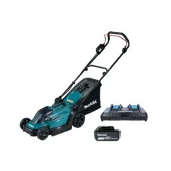 Makita DLM330 18V LXT Cordless 330mm Lawn Mower With 1 X 6.0Ah Battery & DC18RD Twin Port Charger