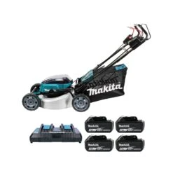 Makita DLM462PT4 18V/36V LXT Cordless Brushless 460mm Lawn Mower With 4 X 5.0Ah Batteries & Charger