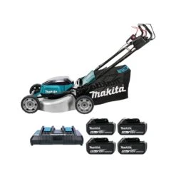 Makita DLM532PT4 18V/36V LXT Cordless Brushless 530mm Lawn Mower With 4 X 5.0Ah Batteries & Charger