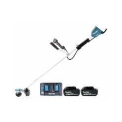 Makita DUR368APT2 36V Cordless Brushless 350mm Brush Cutter With 2 X 5.0Ah Batteries & Charger