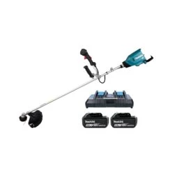 Makita DUR369APT2 18V/36V LXT Cordless Brushless Brush Cutter With 2 X 5.0Ah Batteries & Charger