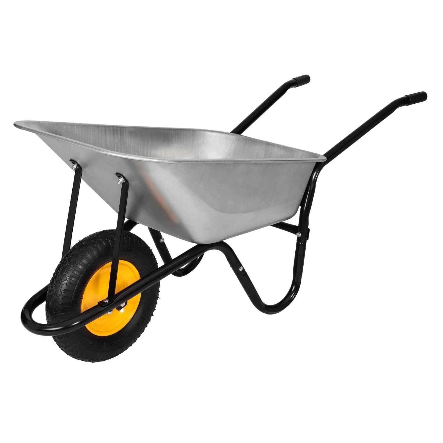 TOUGH MASTER® Wheelbarrow Home Garden Cart Galvanised Heavy Duty Steel - 100 Litre (TM-WB100) - Image 2