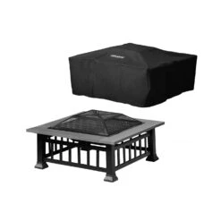 TOUGH MASTER Prime Fire Pit BBQ Outdoor Garden Heater Kit 32” / 81cm Square With Waterproof Cover