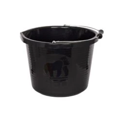 Red Gorilla GORPRMBK 14 Litre (3 Gallon) Premium Bucket - Black
