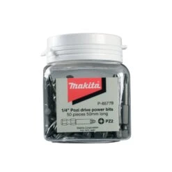 Makita P-65779 PZ2 50 Piece Power Screwdriver Bits 50mm In Tub