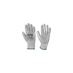 Scan Grey PU Coated Cut 3 Gloves - M (Size 8)