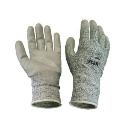 Scan SCAGLOCUT5XL Grey PU Coated Cut 5 Gloves - XL (Size 10)