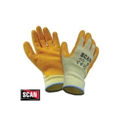 SCAN Knit Shell Latex Palm Gloves One Size