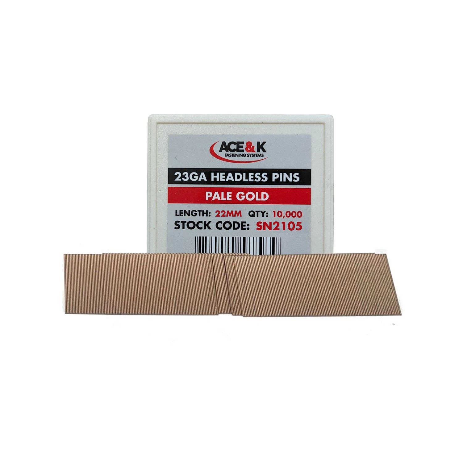 ACE & K SN2105 23 Gauge Liquor Headless Pin 22mm - Box Qty. 10000