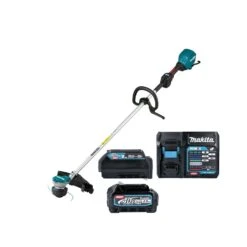 Makita UR003GZ 40v Max XGT Brushless Loop Handle Line Trimmer With 1 X 2.5Ah Battery, Charger & Adaptor