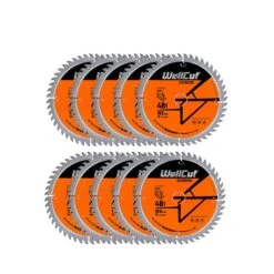 WellCut® TCT Extreme Circular Saw Plunge Saw Blade 165mm X 20mm X 48T, Suitable For SP6000, DWS520, DCS520, GKT55 - Pack Of 10