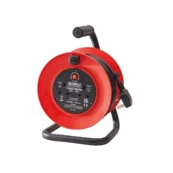 Faithfull XMS23CABLE20 240V 13A 2-Socket 20m Open Drum Cable Reel